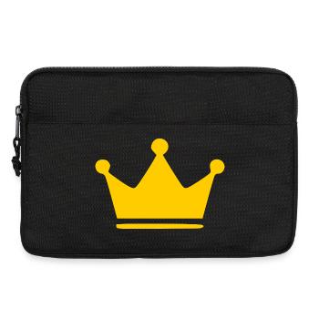 Cadeau d’anniversaire jaune couronne - Sacoche pour ordinateur portable 13 pouces - noir - Devant