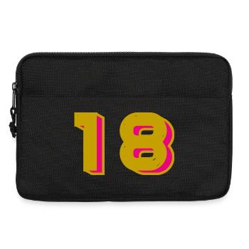 18. 18 ANS. 18e ANNIVERSAIRE. ANNIVERSAIRE 18 ANS. - Sacoche pour ordinateur portable 13 pouces - noir - Devant