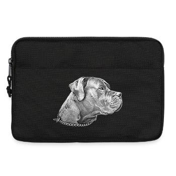 Dogge chien tête de chien Bulldogge Chien race - Sacoche pour ordinateur portable 13 pouces - noir - Devant