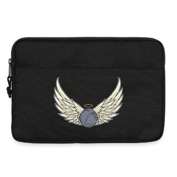 Ailes de boule bouler et joueur de pétanque - Sacoche pour ordinateur portable 13 pouces - noir - Devant