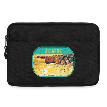 Badge retro, Algarve Portugal, plage été soleil - Sacoche pour ordinateur portable 13 pouces - noir - Devant