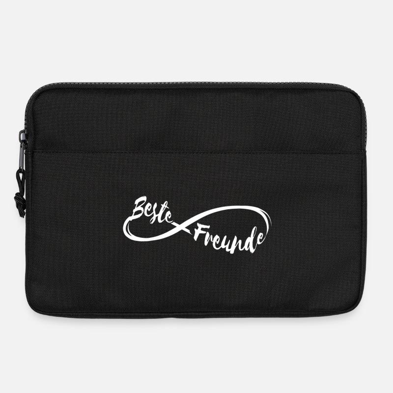 Beste Freunde weiß - Laptoptasche 13" - Schwarz