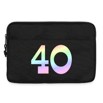 Geburtstagsgeschenk, 40 pastell Verlauf - Laptoptasche 13" - Schwarz - Vorne