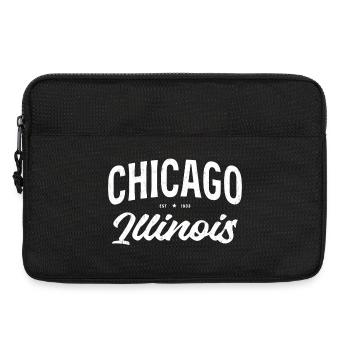 Chicago Schriftzug Kollektion - Laptoptasche 13" - Schwarz - Vorne