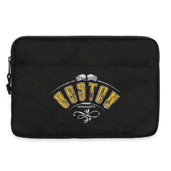 Boston grunge effect - Laptop bag 13" - black - Front