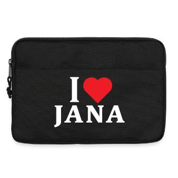 T-Shirt I love Jana T-Shirt Geschenkidee - Laptoptasche 13" - Schwarz - Vorne