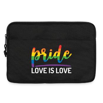 LGBTQ+ Pride. Love is Love. - Laptop bag 13" - black - Front