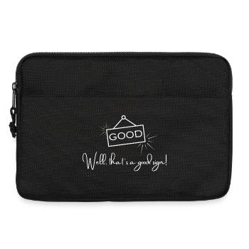 Bon – C’est bon signe – Citation positive. - Sacoche pour ordinateur portable 13 pouces - noir - Devant