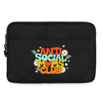 maman, maman humour, hippie - Sacoche pour ordinateur portable 13 pouces - noir - Devant