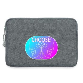 Dessin au trait - Choisir - Sacoche pour ordinateur portable 13 pouces - gris chiné - Devant