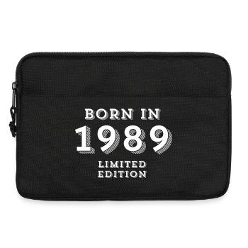 born in 1989, year of birth, 35 years old - Laptop bag 13" - black - Front