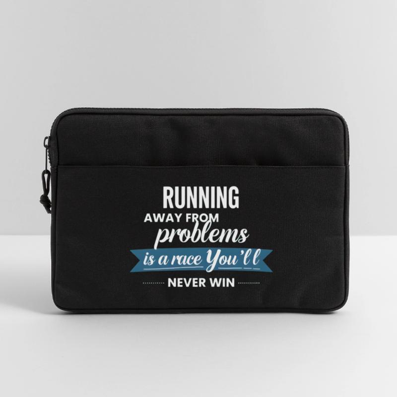 Fleeing from problems is not a solution Laptop bag 13"