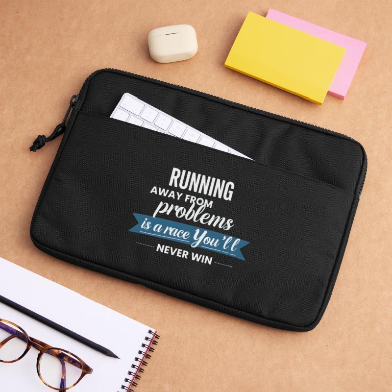 Fleeing from problems is not a solution Laptop bag 13"