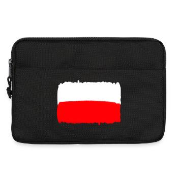 Polnische Flagge von Polen Flagge PL - Laptoptasche 13" - Schwarz - Vorne