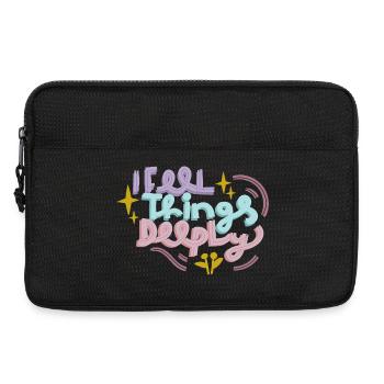 Feel deeply in pastel - Laptop bag 13" - black - Front