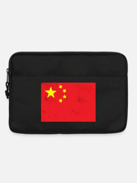 Flagge von China - Laptoptasche 13" - Schwarz