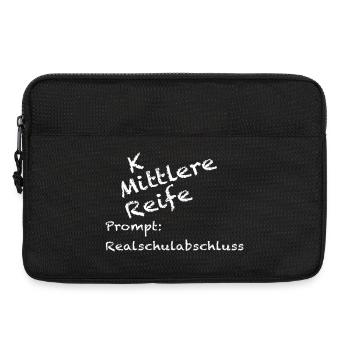 Realschule Abschluss Shirt Mittlere Reife KI - Laptoptasche 13" - Schwarz - Vorne