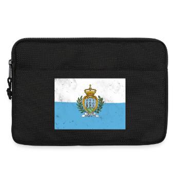 Drapeau de Saint-Marin - Sacoche pour ordinateur portable 13 pouces - noir - Devant