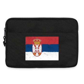 Drapeau de la Serbie - Sacoche pour ordinateur portable 13 pouces - noir - Devant