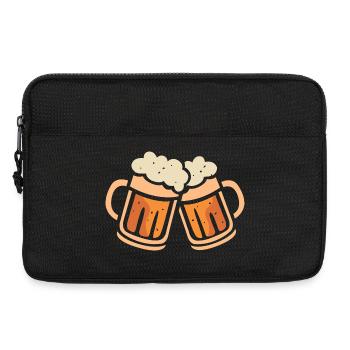 Beer Glass Toast - Comic and Cartoon Bachelor - Laptop bag 13" - black - Front