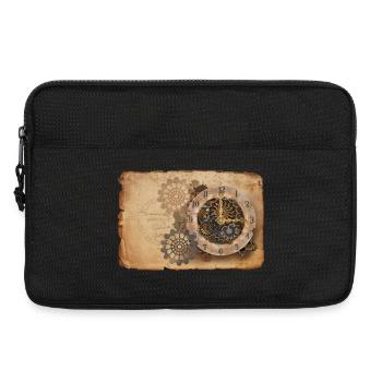 Steampunk Uhrwerk  - Laptoptasche 13" - Schwarz - Vorne