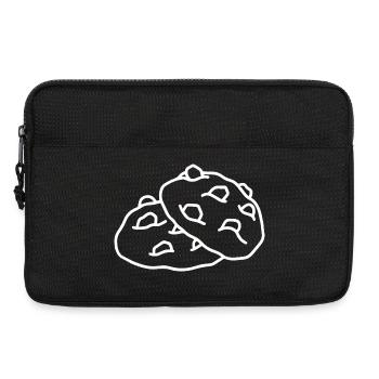 Chocolate Cookie Sketch – Cute Minimalist Design - Laptop bag 13" - black - Front