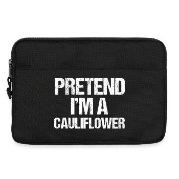 Tu so, als wäre ich ein Blumenkohl faules Halloween-Kostüm - Laptoptasche 13" - Schwarz - Vorne