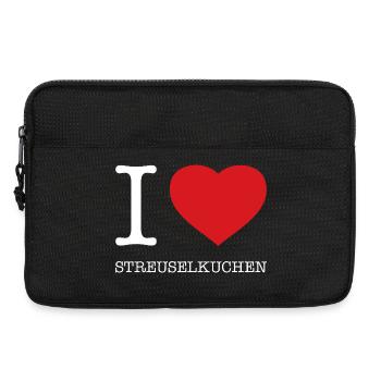 I love Streuselkuchen - Laptoptasche 13" - Schwarz - Vorne