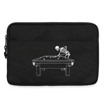 Skeleton Plays Snooker - Laptop bag 13" - black - Front