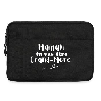 Maman tu vas être Grand-Mère - Sacoche pour ordinateur portable 13 pouces - noir - Devant