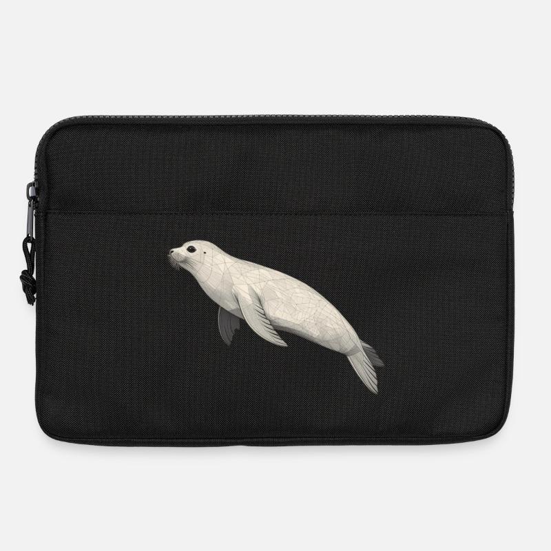Geometrisches Siegel - Laptoptasche 13" - Schwarz