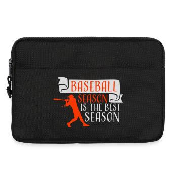 La saison de baseball est la meilleure saison des sports de fans - Sacoche pour ordinateur portable 13 pouces - noir - Devant