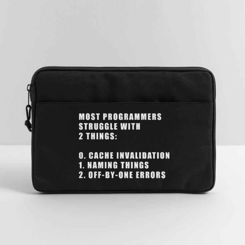 2 hard things in computer science programmer Laptop bag 13"
