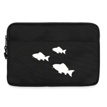 Fische Tropenfisch Silhouette - Laptoptasche 13" - Schwarz - Vorne