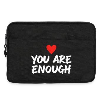 You are enough Herz Affirmation Selbstliebe - Laptoptasche 13" - Schwarz - Vorne
