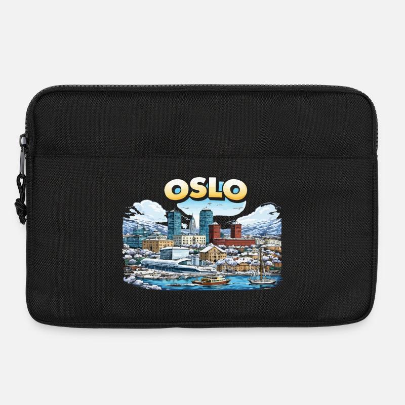 Oslo Stadt - Laptoptasche 13" - Schwarz