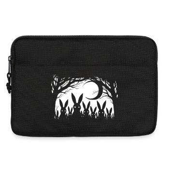 Gothic Bunny Weirdcore Dark Horror Animal Doll - Laptop bag 13" - black - Front