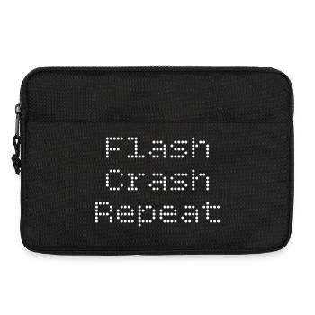 Flash. Crash. Repeat. - Laptoptasche 13" - Schwarz - Vorne