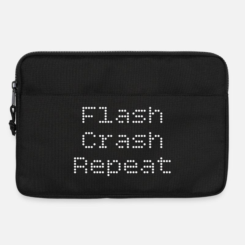 Flash. Crash. Repeat. - Laptop bag 13" - black