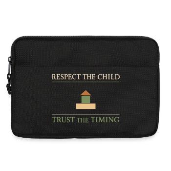 Montessori mother, Gentle parenting, Mindful - Laptop bag 13" - black - Front