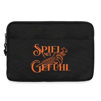 Spiel mit Gefühl - Gitarre Motto für Gitarristen - Laptoptasche 13" - Schwarz - Vorne