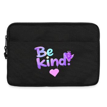 Be Kind Kawaii Angel Lavender Christian Design - Laptop bag 13" - black - Front
