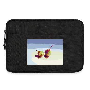 Abstrakte Birnen am Strand - Laptoptasche 13" - Schwarz - Vorne