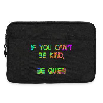 Si tu ne peux pas être gentil, tais-toi ! Vert Rouge - Sacoche pour ordinateur portable 13 pouces - noir - Devant