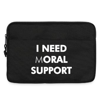 J’ai besoin d’un soutien moral sale - Sacoche pour ordinateur portable 13 pouces - noir - Devant