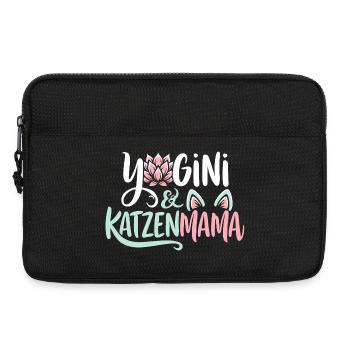 Yogini Katzenmama Yoga Katzenliebe - Laptoptasche 13" - Schwarz - Vorne