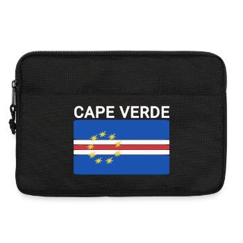 Cape Verde Flag Country Map - Laptop bag 13" - black - Front