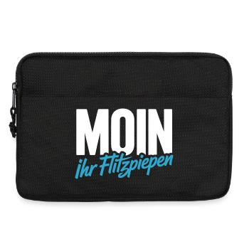Moin Ihr Flitzpiepen Norddeutsch Hamburg Büro Moin - Laptoptasche 13" - Schwarz - Vorne