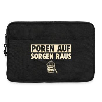 Poren auf Sorgen raus Sauna - Laptoptasche 13" - Schwarz - Vorne