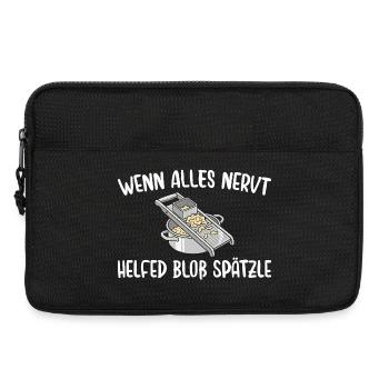Schwäbisch Wenn alles nervt helfen nur Spätzle - Laptoptasche 13" - Schwarz - Vorne